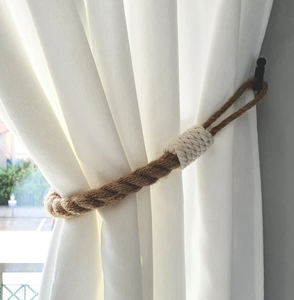 Embrasse de rideau... Retenue de rideau... Corde de jute .. Décor de fenêtre Décor de fenêtre - Product Image 1