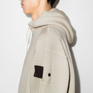 Sweat à capuche coupe ajustée en coton 100% de haute qualité pour hommes dernière conception teinte unie pour l'hiver - Product Image 4