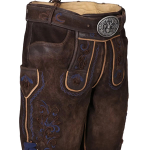 Trachten กางเกง lederhose/trachten Bavarian lederhosen หนังแท้สั้นสำหรับผู้ชาย - Product Image 1