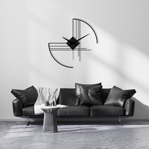 Horloge murale élégante en métal noir pour la décoration intérieure de la maison, le mur de bureau et les cadeaux aux proches fabriqués à la main en Inde - Product Image 1