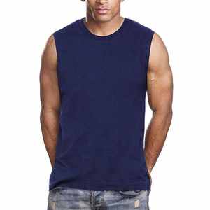 Camisetas sin mangas 2025 personalizadas para hombre, 100% algodón de secado rápido con logotipo personalizado y diseño de tela para hombre - Product Image 4