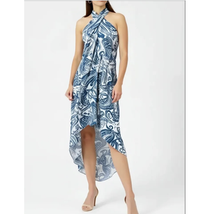 Lavable Material sostenible moda Vietnam OEM personalizable entrega rápida mujer elegante Paisley Midi Streetwear - Product Image 4