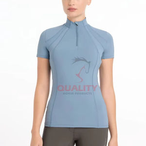 Capa Base ligera transpirable Ecuestre para mujer, capa Base superior que absorbe la humedad, secado rápido, camisa de equitación OEM, capa Base - Product Image 1