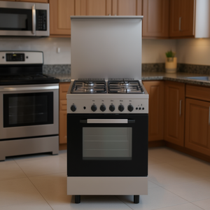 Glem Gas 4-Zone Kitchen Range with Forno Alpha AE55AI3 Stainless Steel Class a 53x50x90cm - Product Image 3