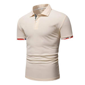 Nouveau printemps automne coton décontracté respirant léger manches courtes Street Wear couleur unie grande taille hommes polos - Product Image 2