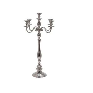 Candelabros de níquel pulido clásico de estilo Vintage, candelabro de Metal para decoración del hogar con función sin llama para Navidad - Product Image 1