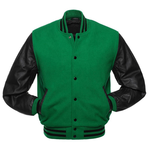 Wholesale Letterman Wool Body Original Leather Sleeves <b>Baseball</b> Varsity <b>Jacket</b> Sheep Fur Customizable Colors Logo Unisex Winter - Product Image 5