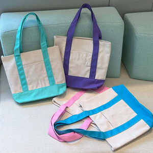 Custom Eco-friendly Cotton Canvas <b>Shopping</b> Tote <b>Bag</b> with <b>Jute</b> Handle Made in Viet Nam Patchwork Printing Pattern - Product Image 6