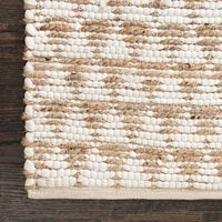Vente en gros Tapis de sol de salon modernes lavables 100% jute et coton tissés à la main
