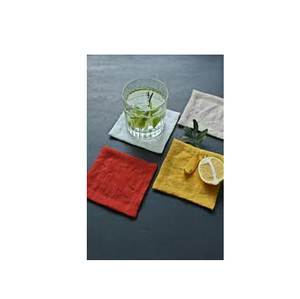 ที่รองแก้วหินผ้าลินินที่รองแก้วเครื่องดื่มที่มีความปลอดภัยแผ่นรองแก้วสีเหลืองสองด้านและมีขนาดสามารถปรับแต่งได้ - Product Image 3