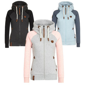 Sweats à capuche de mode pour femmes couleur unie meilleure vente pas cher prix haut de gamme col à capuche Logo personnalisé qualité de la mode d'exportation - Product Image 5