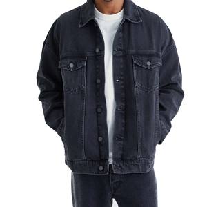 Nouveau 2025 modèle 14oz hauteur poids hommes personnalisé lavage à l'acide veste en jean hommes, vente en gros respirant patchwork denim veste en jean - Product Image 5