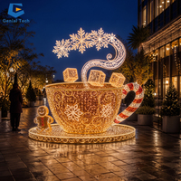 Rentier und Schlitten LED-Lichtskulptur Maßgefertigte Weihnachtsdekoration für Einkaufszentren Feiertagsdekoration