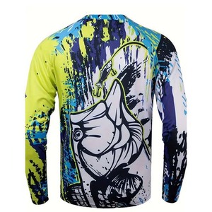 Jersey de pesca personalizado Sublimación personalizada Ropa de pesca de secado rápido Camisas de impresión digital Poliéster Spandex OEM - Product Image 3