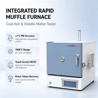 Four à moufle intelligent à chauffage rapide 1000°C pour l'analyse des cendres de charbon et des matières volatiles, avec contrôle de température PID et écran tactile, pour laboratoire