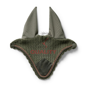 Bonnet d'oreille de cheval respirant de qualité supérieure voile mouche crochet lavable léger ajustement confortable fabrication pakistanaise équestre - Product Image 4