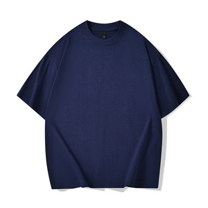 T-shirt uni respirant de haute qualité en polyester/coton pour homme, personnalisable - Product Image 5