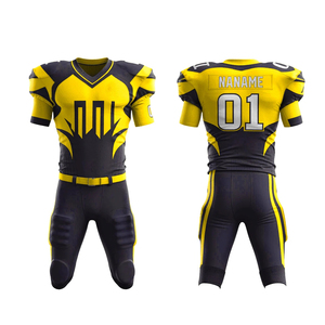 Nouveau modèle personnalisé d'uniforme de football américain, short imprimé, 100% polyester, protection UV, séchage rapide, taille plus, confortable - Product Image 1