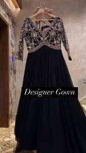 Nouvelle Collection Nouveau Fil Anarkali Faux Georgette Avec Séquence Broderie Robe De Travail Avec Dupatta Entièrement Cousu Prêt à Porter - Product Image 5