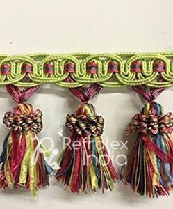Shiny <b>Tassel</b> <b>Fringe</b> Bulk Supplier and Manufacture by Refratex India Made in India for Best Quality and Low Price - Product Image 1