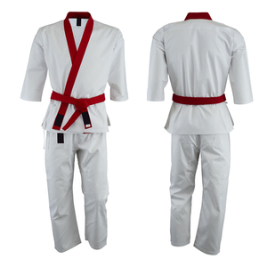 Ventes en gros de tenues de judo personnalisées avec logo sur le devant, 100% coton respirant, séchage rapide, commandes en gros, vêtements d'arts martiaux teints en uni - Product Image 1