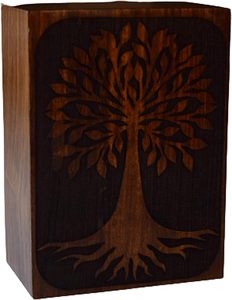 Urne pour cendres humaines Arbre de vie Urne de crémation en bois pour cendres Mémorial en bois décoratif en bois pour les êtres chers - Product Image 3