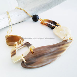 Collares de Moda de Estilo Clásico para Mujer, Joyería de Lujo, Cadenas de Cuerno de Buey, Imitación de Perlas, por Falak World Export - Product Image 3