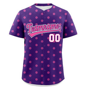 Jersey de béisbol cómodo de estilo abotonado clásico, diseño de uniforme de equipo personalizado, camisetas de béisbol atléticas - Product Image 5