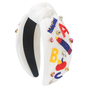 Stylish Seed Beaded Knotted Hairbands for Girls Handmade Fabric <b>Hair</b> <b>Accessories</b> Online Carton Packaging Customization Available - Product Image 6