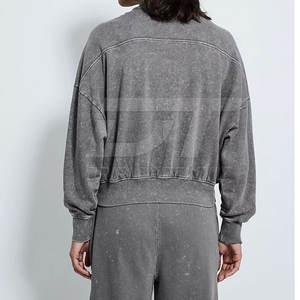 ชุดวอร์มซักด้วยกรดทำจากโพลีเอสเตอร์แห้งเร็วชุดวอร์มผ้าฝ้ายผสมกรด - Product Image 3