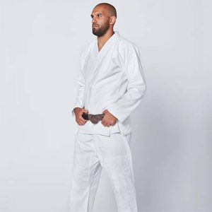 Uniforme de Jiu Jitsu Blanco, Traje de Entrenamiento de Artes Marciales de Algodón Grueso, Conjuntos Elásticos para Adultos Unisex - Product Image 2