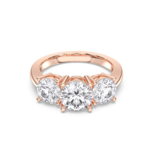 Anillo de compromiso de solitario de moissanita de 1,10 quilates, K Juego de puntas de oro macizo de 10/14K/18K para mujer - Product Image 5