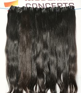 Raw One Donor Virgin Cabello humano Sin procesar Recto Doble trama Máquina Paquete Vietnamita Origen indio Color natural Ninguno - Product Image 3