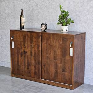 Vitrine à portes coulissantes KTB68177 au design moderne, 120x37x80cm, en bois de caoutchouc - Product Image 2