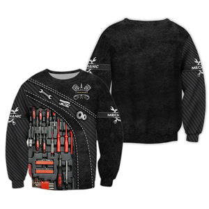 Nombre personalizado mecánico pulóver sudaderas ropa deportiva para Hombres Nuevo en cuello redondo de gran tamaño para hombre sudaderas con capucha ropa chándal Tops - Product Image 5