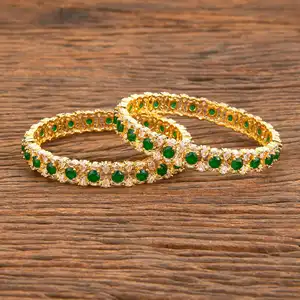 Handmade Classic American Diamond Bangle With Gold Plating Cz Jewelry Wholesalers in India