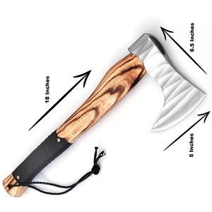 Venta al por mayor de calidad superior personalizada OEM ODM servicio hacha de acero de Damasco mano forja hacha herramienta de mano pequeñas hachas de acero de Damasco de madera - Product Image 5