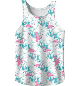 Camiseta Deportiva Personalizada para Hombre, Sin Mangas, Tejida, Transpirable, de Spandex/Algodón, Diseño Sólido, Estilo Urbano, para Verano - Product Image 1