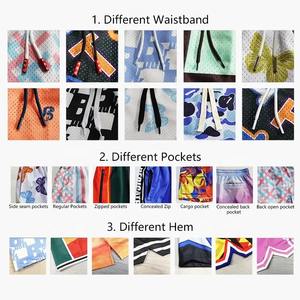 Short en polyester à sublimation à une couche personnalisée Shorts de basket-ball de gymnastique à l'entrejambe de 5 pouces au-dessus du genou Shorts en maille pour hommes - Product Image 6