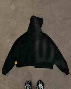 Survêtement d'hiver personnalisé délavé à l'acide soleil délavé 100% coton survêtement avec boxy Fit ensemble sweat à capuche et pantalon de survêtement de haute qualité - Product Image 5