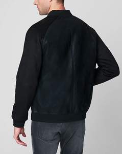 Nouveau Blouson aviateur en cuir de chèvre marron à la mode sur mesure Vestes en cuir de mouton véritable pour hommes - Product Image 3