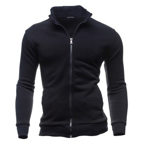<b>Men's</b> Autumn Winter Hooded Fleece <b>Jacket</b> Stand Collar <b>Thin</b> Regular Fit Zip-up Reversible Windproof Contrast Color Outdoor OEM - Product Image 1