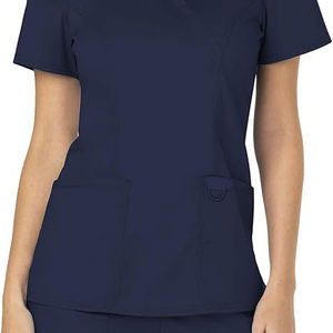 Quantité minimale de commande bas Logo personnalisé imprimé Scrubs uniformes nouveau Style soins infirmiers médicaux Spa uniforme couleur unie - Product Image 2