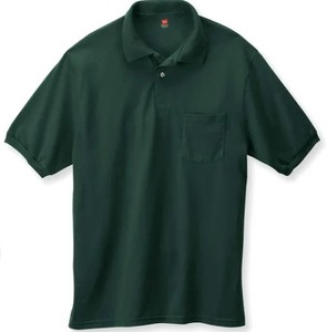 Jersey de algodón 100% para hombre para Polos patrón sólido suave y elegante con bolsillo antiarrugas de punto teñido liso - Product Image 2