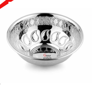 Tazón de aluminio dorado para servir dátiles y frutas, ideal para hoteles, restaurantes y bares. - Product Image 2
