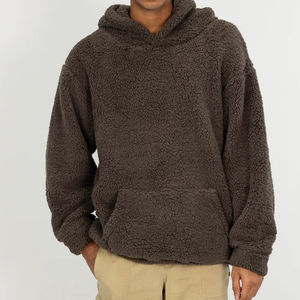 Sudadera con capucha sherpa para hombre, 100% algodón, lista para enviar de fábrica OEM, venta al por mayor, pedido al por mayor, entrega rápida - Product Image 2