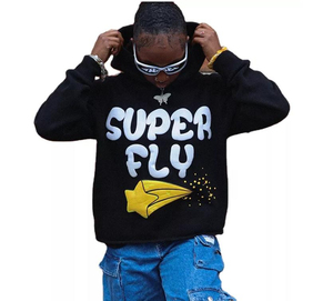 Custom Manufacturer's Heavyweight Cotton Distressed Hoodie Unisex for Puff Print Washed Logo Winter Wear Streetwear Style - Product Image 4