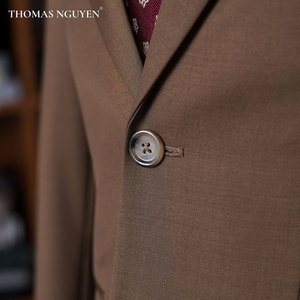 Traje de hombre de dos piezas a medida marrón tierra-Chaqueta y pantalón de alta moda | Colección de colores naturales | Hecho en Vietnam - Product Image 4