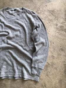 เสื้อเชิ้ตผ้าวาฟเฟิลคุณภาพสูงสำหรับผู้ชาย ระบายอากาศได้ดี อุ่นสบาย ทรงสี่เหลี่ยม แขนยาว ทรงครอป ทรงบ็อกซี่ ผ้าถักนิตติ้งจากผ้าฝ้ายสำหรับผู้ชาย - Product Image 2