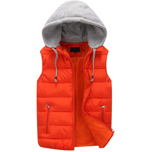 OEM Custom Design Men's Puffer Vest Winter Outwear Sleeveless Utility avec Hood Winter and Outdoor 3 level température heated - Product Image 2